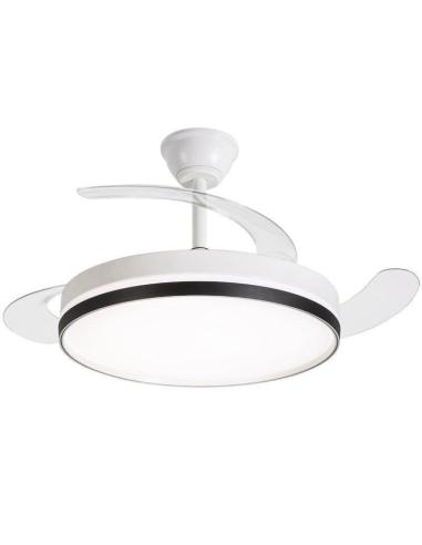 VENTILADOR DE TECHO DAEWOO DW5009 BLANCO / 42" (106 CM) / ASPAS RETRACTILES / LED 35W REGULABLE / MOTOR 30W / 6 VELOCIDADES / CO