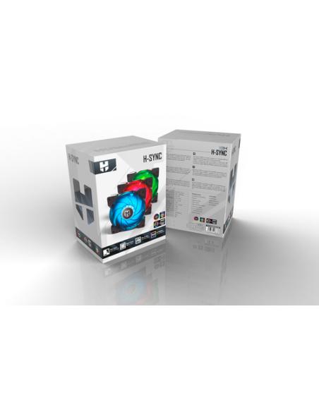 NOX H-SYNC Carcasa del ordenador Ventilador 12 cm Negro, Transparente