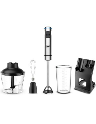 Grunkel BM-1500SET licuadora 0,8 L Batidora de vaso 1500 W Acero inoxidable, Negro