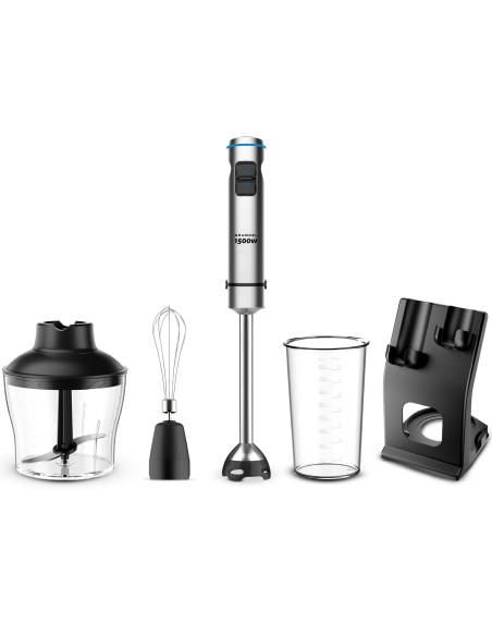 Grunkel BM-1500SET licuadora 0,8 L Batidora de vaso 1500 W Acero inoxidable, Negro
