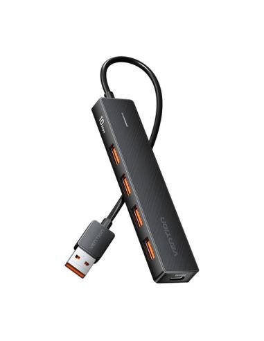 Vention CHOBB hub de interfaz USB 3.2 Gen 2 (3.1 Gen 2) Type-A 10000 Mbit/s Negro