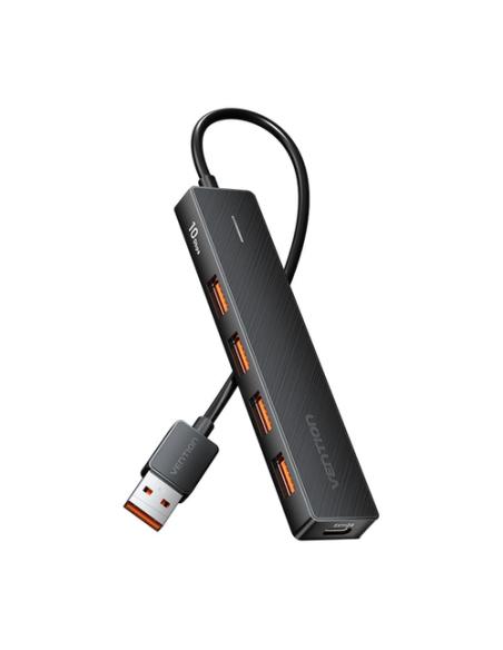 Vention CHOBB hub de interfaz USB 3.2 Gen 2 (3.1 Gen 2) Type-A 10000 Mbit/s Negro