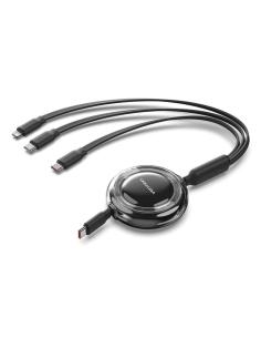 Vention TRKBBE cable USB USB 2.0 1,1 m USB C USB C/Lightning 100 W Negro