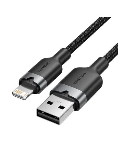 Vention LANBH cable de conector Lightning 2 m Negro