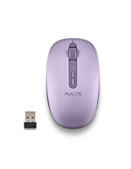 NGS FOG DUAL PURPLE ratón Universal Ambidextro RF Wireless + Bluetooth 1600 DPI