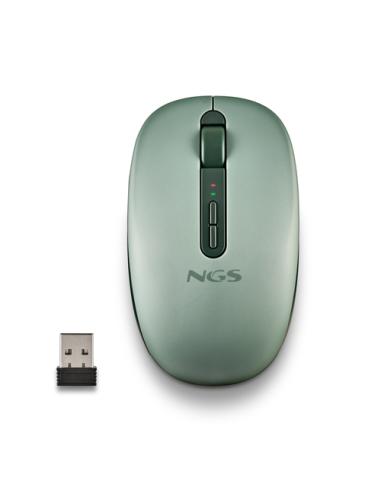 NGS FOG DUAL GREEN ratón Universal Ambidextro RF Wireless + Bluetooth 1600 DPI