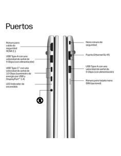 HP DU1C6AT ordenador portatil AMD Ryzen™ 7 250 Portátil 40,6 cm (16") WUXGA 32 GB LPDDR5x-SDRAM 512 GB SSD Wi-Fi 7 (802.11be) Wi