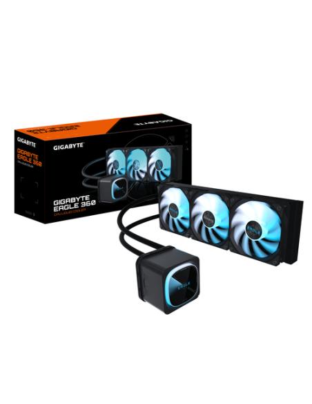 GIGABYTE EAGLE 360 Refrigeración Líquida para CPU - 3x120mm Ventiladores ARGB, pantalla LCD a color, DAISY-CHAIN, Compatible con
