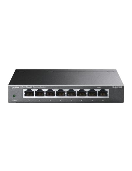 TP-Link TL-SG108S(UN) switch No administrado Gigabit Ethernet (10/100/1000) Escritorio Negro