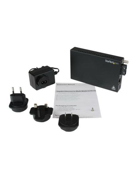 StarTech.com Conversor de Medios Gigabit Ethernet a Fibra Multi Modo Conector SC - 550m