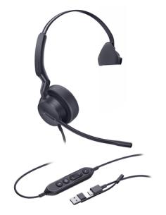 Yealink UH42 Mono Teams USB-C/A Auriculares Alámbrico Diadema Oficina/Centro de llamadas USB Type-C / USB Type-A Negro