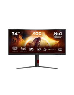 AOC G4 CU34G4CAP pantalla para PC 86,4 cm (34") 3440 x 1440 Pixeles UltraWide Quad HD LCD Negro, Rojo