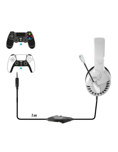 Spirit of Gamer PRO-H3 PLAYSTATION EDITION Auriculares Alámbrico Diadema Juego Negro, Blanco