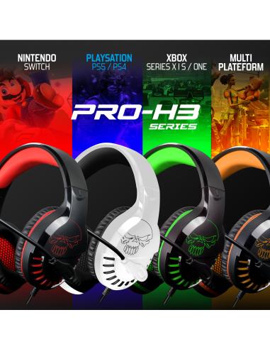 Spirit of Gamer PRO-H3 PLAYSTATION EDITION Auriculares Alámbrico Diadema Juego Negro, Blanco