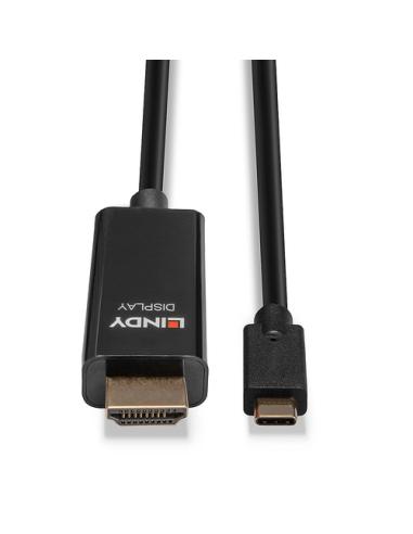Lindy 43315 adaptador de cable de vídeo 5 m USB Tipo C HDMI tipo A (Estándar) Negro
