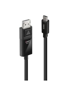 Lindy 43341 adaptador de cable de vídeo 1 m USB Tipo C DisplayPort Negro