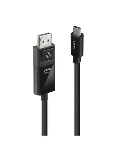 Lindy 43341 adaptador de cable de vídeo 1 m USB Tipo C DisplayPort Negro