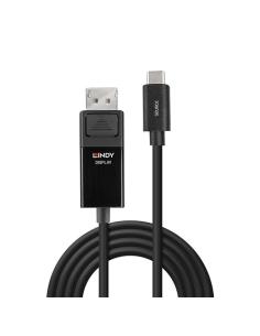 Lindy 43341 adaptador de cable de vídeo 1 m USB Tipo C DisplayPort Negro 2