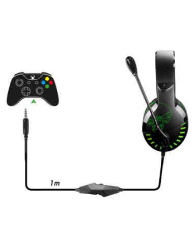 Spirit of Gamer PRO-H3 XBOX EDITION Auriculares Alámbrico Diadema Juego Negro, Verde