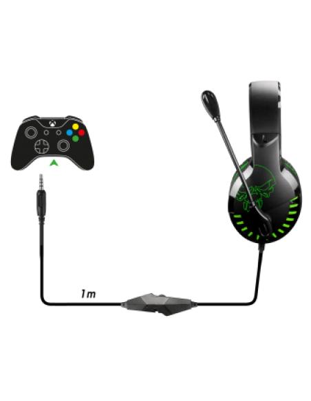 Spirit of Gamer PRO-H3 XBOX EDITION Auriculares Alámbrico Diadema Juego Negro, Verde