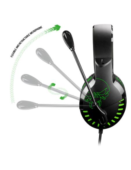 Spirit of Gamer PRO-H3 XBOX EDITION Auriculares Alámbrico Diadema Juego Negro, Verde