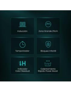 Hisense HI6311BSCE Negro Integrado 59 cm Con placa de inducción 3 zona(s)