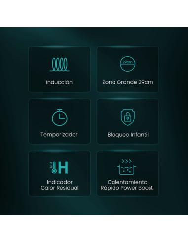 Hisense HI6311BSCE Negro Integrado 59 cm Con placa de inducción 3 zona(s)
