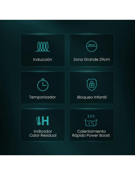 Hisense HI6311BSCE Negro Integrado 59 cm Con placa de inducción 3 zona(s)