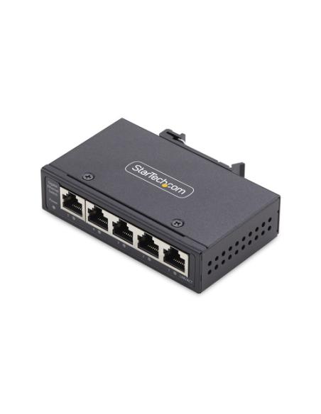 StarTech.com Switch Ethernet Industrial de 5 Puertos no Gestionado IP30 - Ethernet 100/1000 - Montaje en Pared o Carril DIN - IP