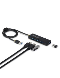 StarTech.com Hub USB-A de 4 Puertos - 5 Gbps - Ladrón USB Alimentado por el Bus USB - Concentrador de 4 Puertos - Plástico PCR -