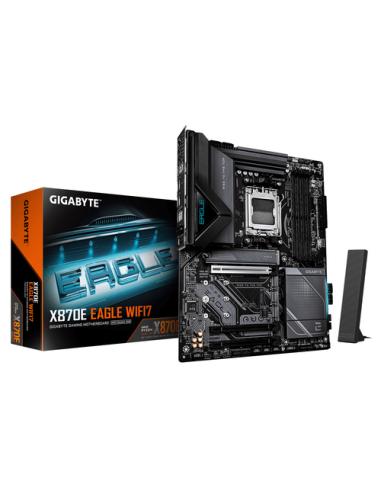 GIGABYTE X870E EAGLE WIFI7 Placa Base – Compatible con procesadores AMD Ryzen 9000, VRM digital de 16+2+2 fases, hasta 8200 MHz 