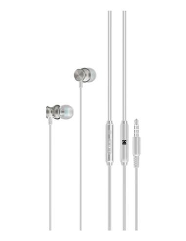 Kodak 887930425925 auricular y casco Auriculares Alámbrico Dentro de oído Llamadas/Música Plata