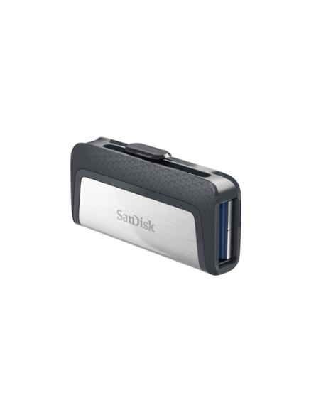 SanDisk Drive USB Ganda Ultra Tipe-C 256 GB unidad flash USB USB Type-A / USB Type-C 3.2 Gen 1 (3.1 Gen 1) Gris, Plata