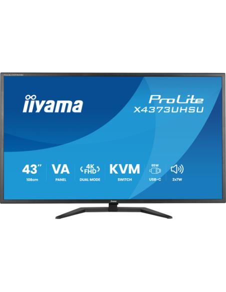 iiyama ProLite X4373UHSU-B2 pantalla para PC 108 cm (42.5") 3840 x 2160 Pixeles 4K Ultra HD LED Negro