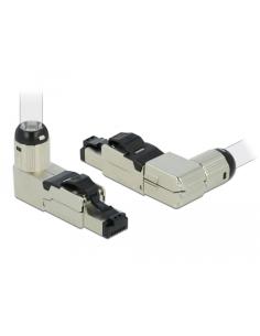 DeLOCK Montaje de enchufe RJ45 Cat.6A en metal sesgado