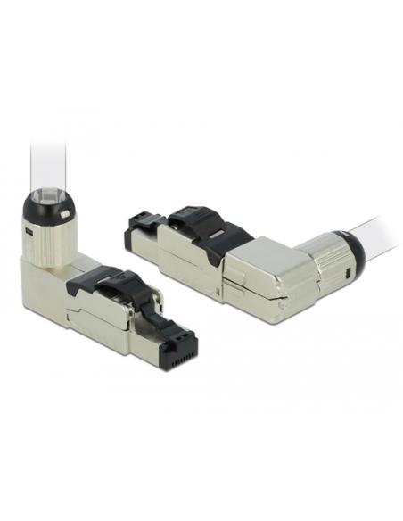 DeLOCK Montaje de enchufe RJ45 Cat.6A en metal sesgado