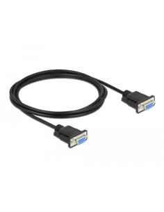 DeLOCK 87472 cable de serie Negro 2 m DB-9 2