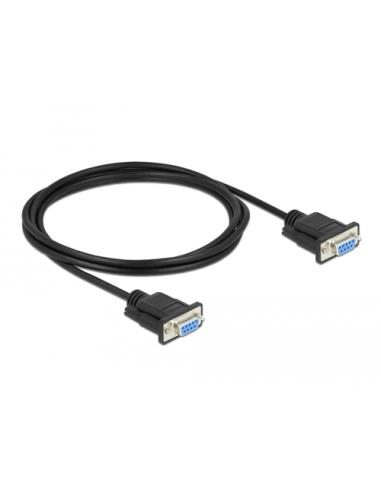 DeLOCK 87472 cable de serie Negro 2 m DB-9