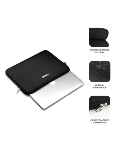 SUBBLIM Funda Ordenador Business Laptop Sleeve Neoprene 13,3-14" Black