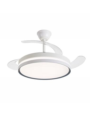 VENTILADOR DE TECHO DAEWOO DW5007 BLANCO / 42" (106 CM) / ASPAS RETRÁCTILES / LED 35W REGULABLE / MOTOR 30W / 6 VELOCIDADES / CO