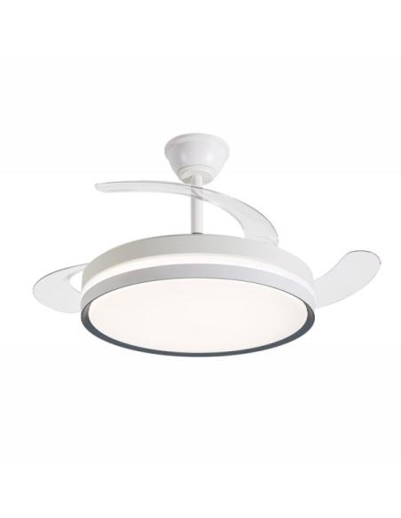 VENTILADOR DE TECHO DAEWOO DW5007 BLANCO / 42" (106 CM) / ASPAS RETRÁCTILES / LED 35W REGULABLE / MOTOR 30W / 6 VELOCIDADES / CO