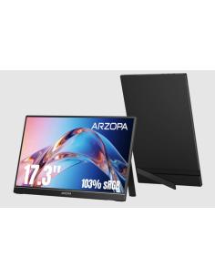 Arzopa A1M Monitor portátil Negro 43,9 cm (17.3") LCD 1920 x 1080 Pixeles