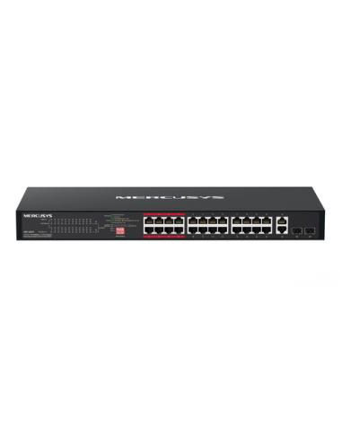 Mercusys MS126CP switch Gigabit Ethernet (10/100/1000) Energía sobre Ethernet (PoE) 1U Negro