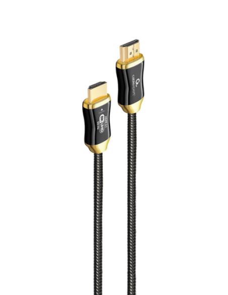 Gembird CCBP-HDMI8K-AOC-5M cable HDMI HDMI tipo A (Estándar) Negro, Oro