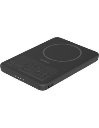 powerbank boost charge 5000mah carga magnetica simultanea con usb-c y qi 7.5w slim negra