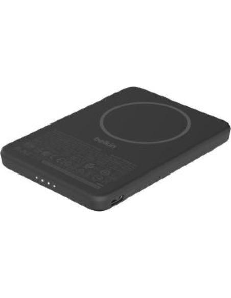 powerbank boost charge 5000mah carga magnetica simultanea con usb-c y qi 7.5w slim negra