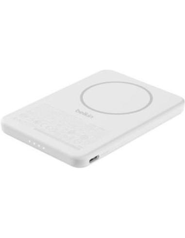 powerbank boost charge 5000mah carga magnetica simultanea con usb-c y qi 7.5w slim blanco