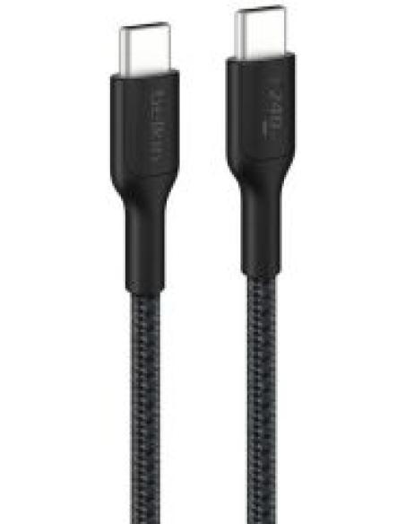 cable desde usb-c macho a usb-c macho longitud 1 metro exterior trenzado carga rapida 240w color negro
