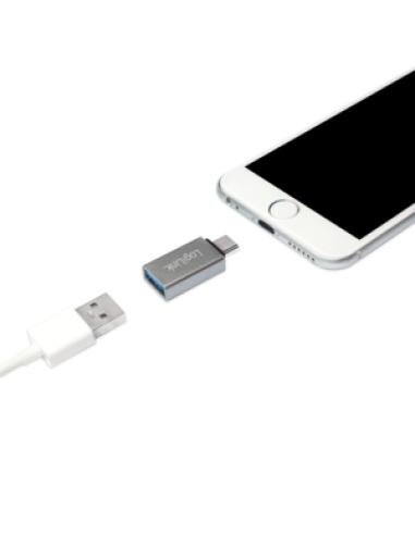 LogiLink AU0042 cambiador de género para cable USB 3.1 type-C USB 3.0 Plata