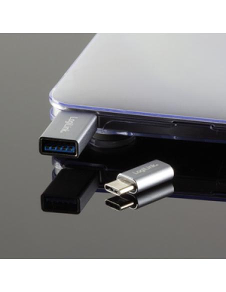LogiLink AU0042 cambiador de género para cable USB 3.1 type-C USB 3.0 Plata